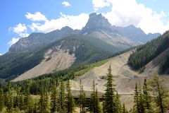16 Cathedral Mountain and Cathedral Crags From Spiral Tunnels On Trans-Canada Highway In Yoho